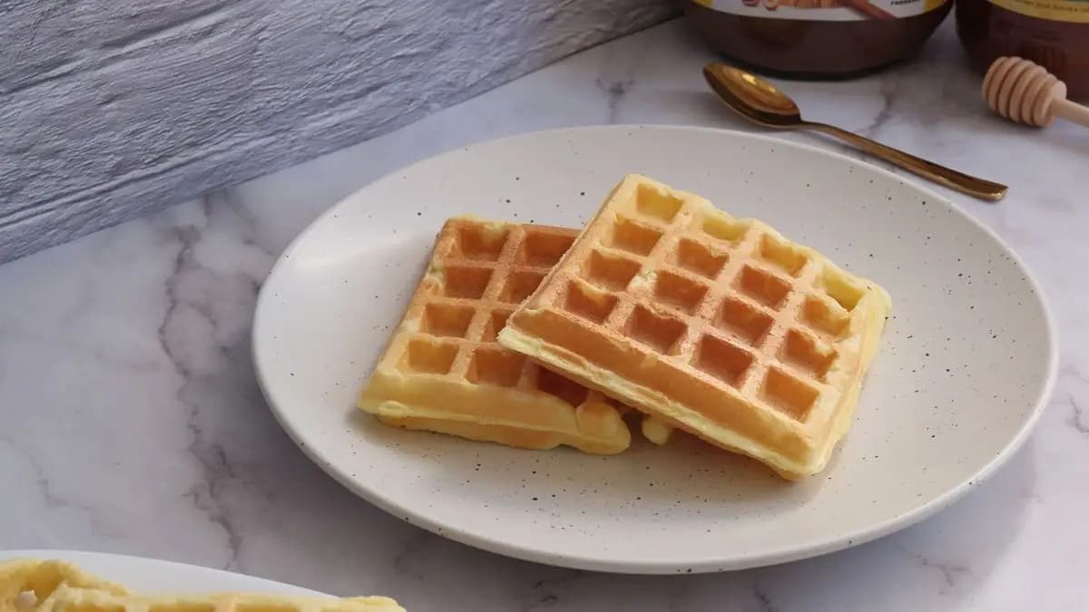 domácí wafle z jogurtového těsta
